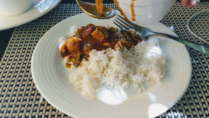 Fish curry and Rice