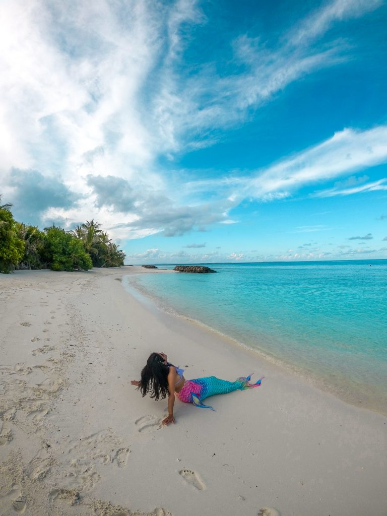 Mermaid chilling on the beach