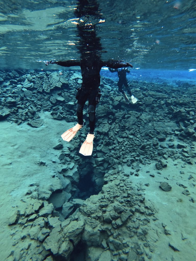 Dry suit underwater