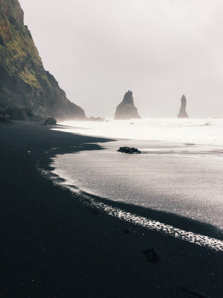 Black sand beach, iceland