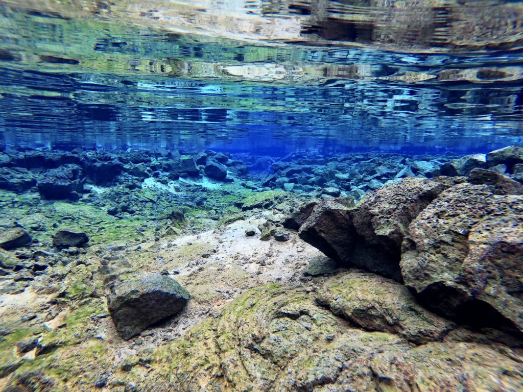 crystal clear waters in Silfra